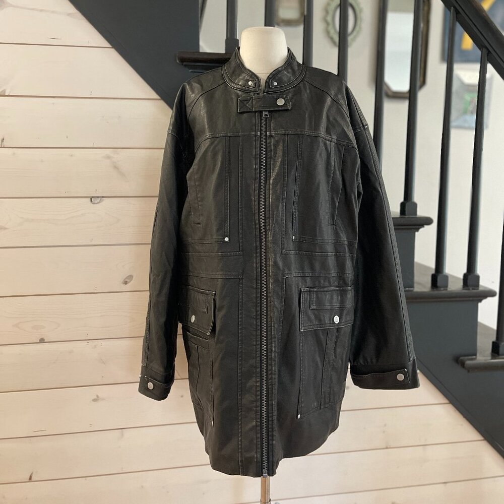 Free People All About That Moto Jacket NWOT Size Large - Picture 7 of 12